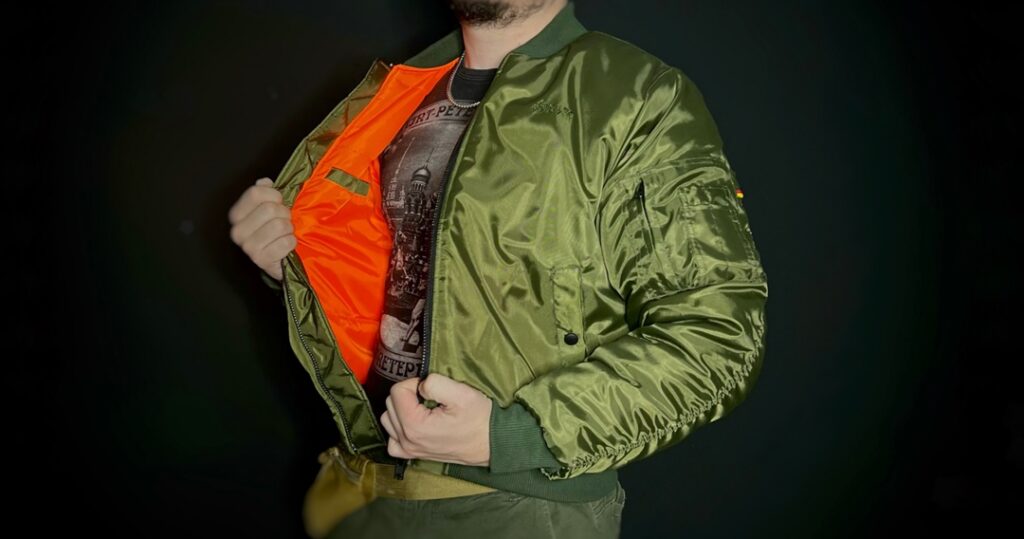 Бомбер Shingler MA1 зел.хаки