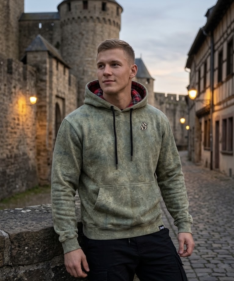 Худи Olive Acid Wash — изображение 5
