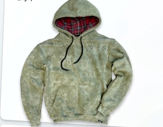 Худи Olive Acid Wash